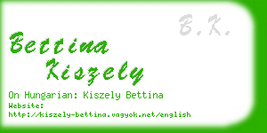 bettina kiszely business card